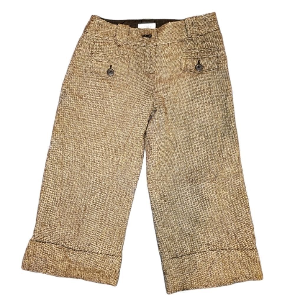 Ann taylor loft wool brown Capris Trousers 